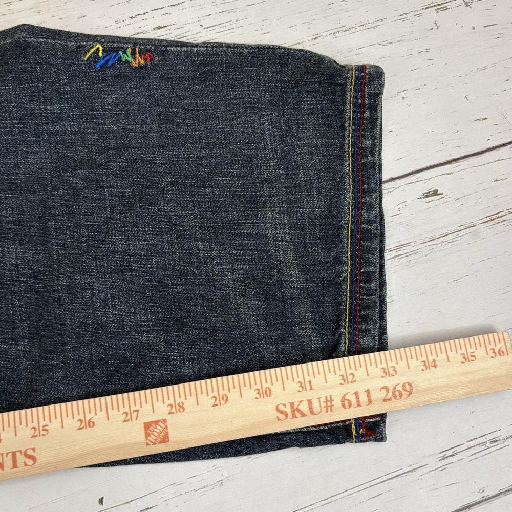 Coogi Jeans Mens 36x34 Blue Denim Relaxed Wide Leg Embroidered Graphic Hip Hop - Picture 16 of 16
